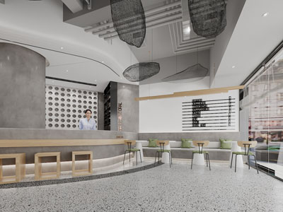 后现代大堂前台接待区