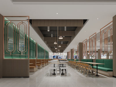 现代饭店餐馆就餐区