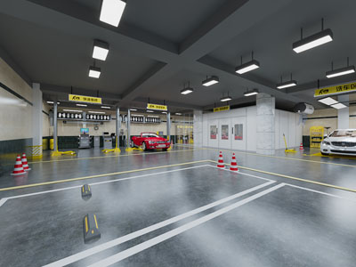 后现代汽车美容维修店