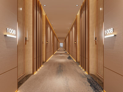 现代酒店走廊过道