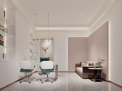 现代轻奢美容院办公室
