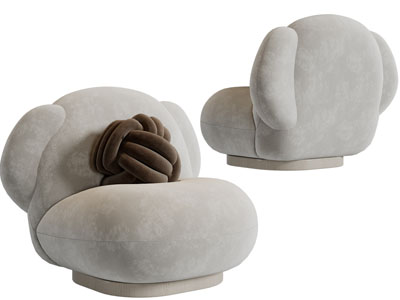 现代单人沙发3d模型 现代单人沙发