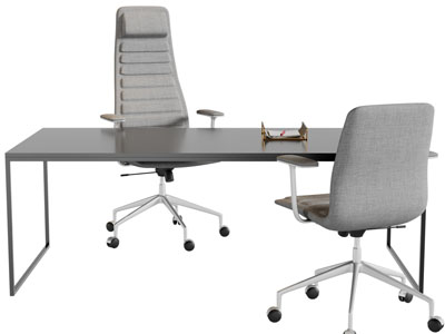 现代办公桌椅组合
