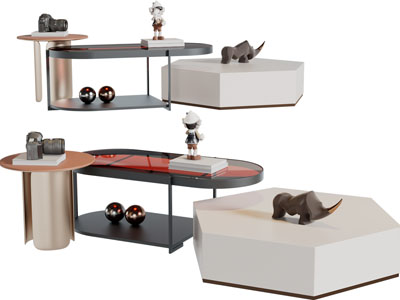 现代茶几3d模型 现代茶几