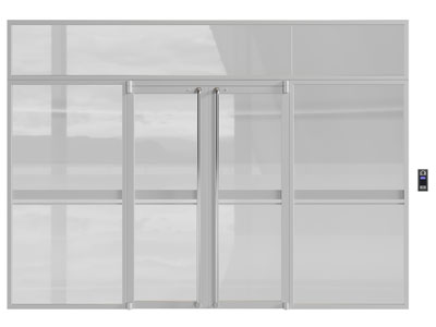 现代办公玻璃大门