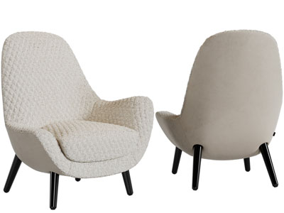 现代单人沙发3d模型 现代单人沙发