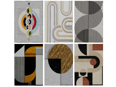 现代地毯3d模型 现代地毯