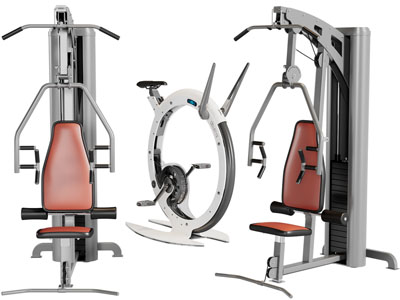 现代综合训练器健身器材3d模型 现代综合训练器健身器材