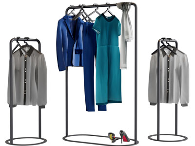 现代衣架服装3d模型 现代衣架服装