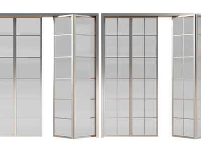 现代玻璃折叠推拉门