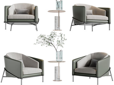 现代单人沙发3d模型 现代单人沙发