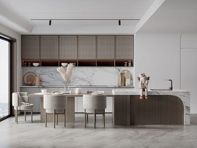 侘寂风餐厅厨房