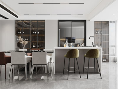 现代餐厅厨房