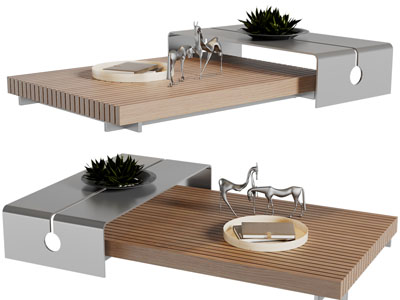 现代茶几3d模型 现代茶几