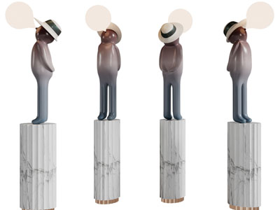 现代雕塑摆件组合