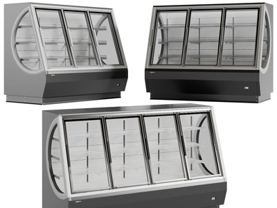 现代带玻璃柜门的展柜