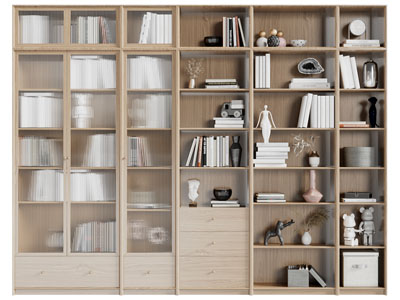 北欧实木装饰书柜