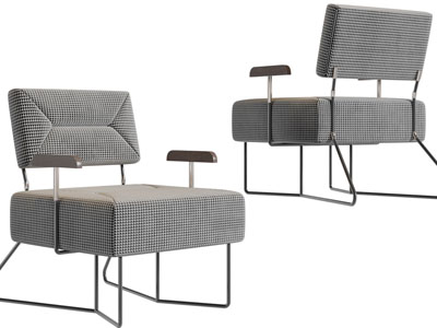 现代单人沙发3d模型 现代单人沙发