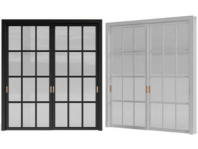 现代玻璃推拉门