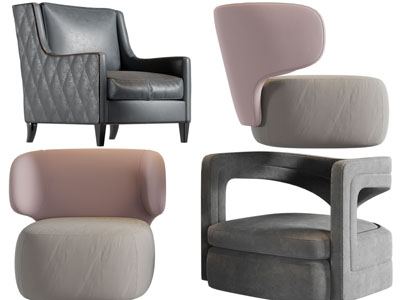 现代单人沙发3d模型 现代单人沙发