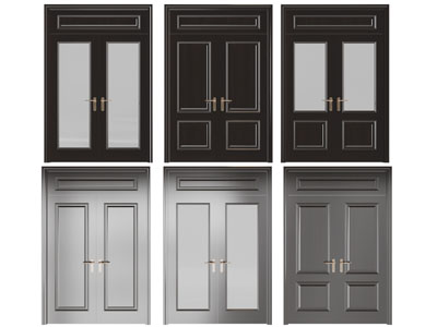 现代双扇平开门