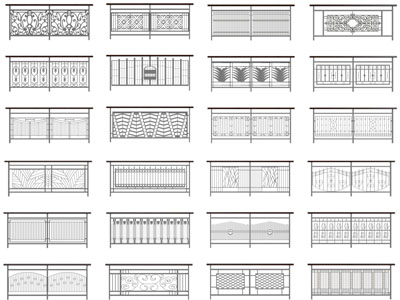 欧式铁艺雕花栏杆、护栏、围栏