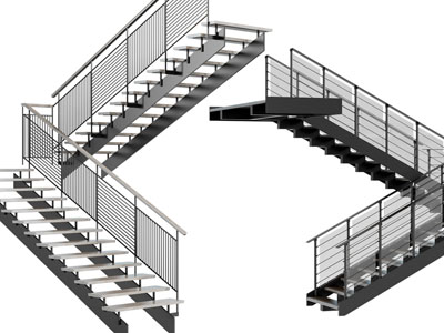现代镂空台阶旋转楼梯3d模型 现代镂空台阶旋转楼梯