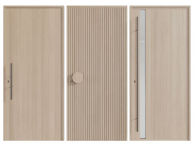 现代实木平开门