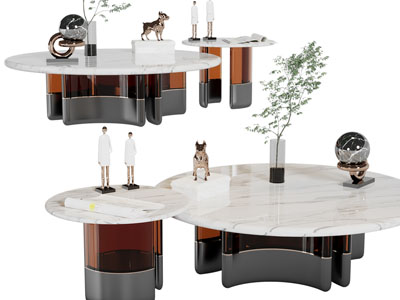 现代茶几3d模型 现代茶几