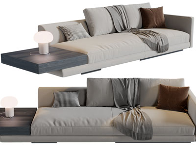 现代布艺多人沙发3d模型 现代布艺多人沙发