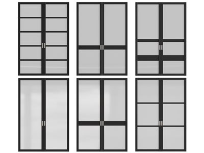 现代双扇平开门