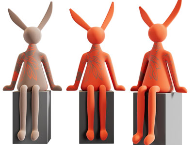 现代小兔子装饰品摆件