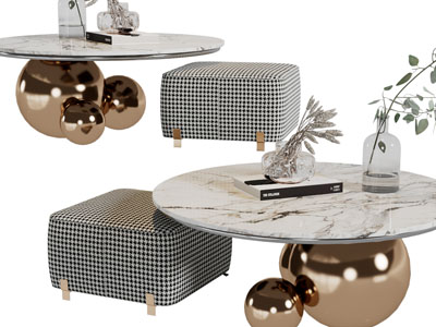 现代茶几3d模型 现代茶几