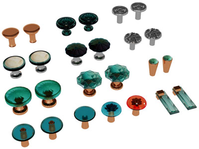 现代抽屉柜门拉手3d模型 现代抽屉柜门拉手