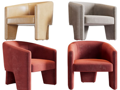 现代单人沙发3d模型 现代单人沙发