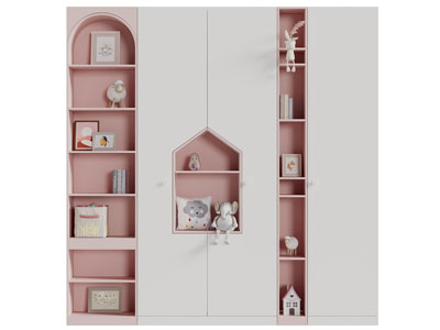 现代儿童装饰衣柜3d模型 现代儿童装饰衣柜