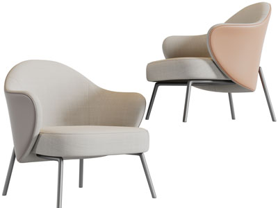 现代单人沙发3d模型 现代单人沙发