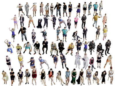 现代人群多人人物3d模型 现代人群多人人物