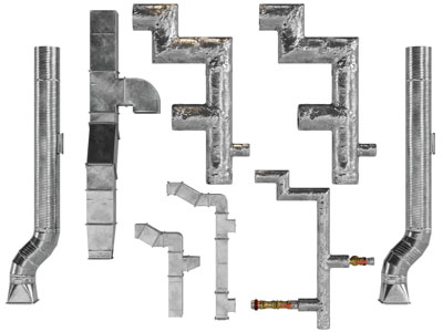 工业风管道3d模型 工业风管道