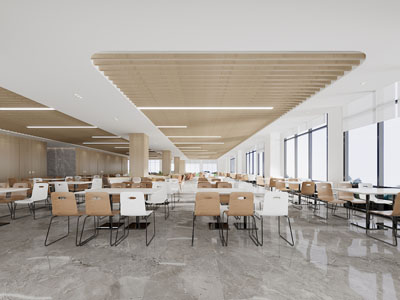 现代食堂就餐区