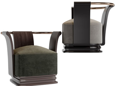 新中式单人沙发3d模型 新中式单人沙发