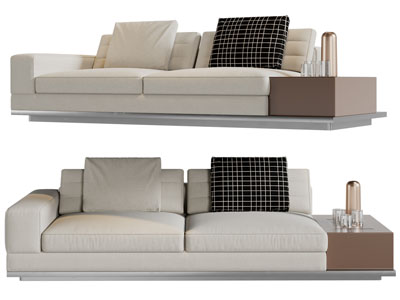 现代多人沙发3d模型 现代多人沙发