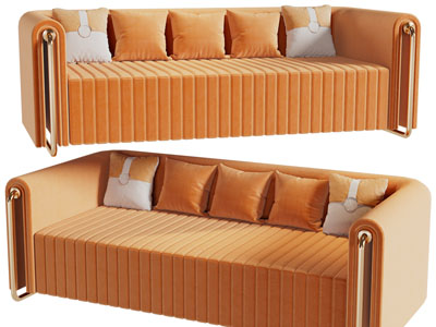 现代多人沙发3d模型 现代多人沙发