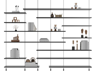 现代开放式置物收纳装饰架