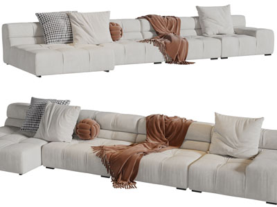 现代多人沙发3d模型 现代多人沙发