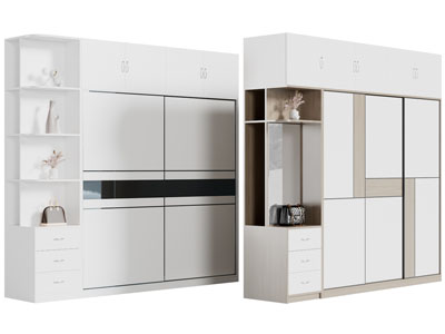 现代推拉门衣柜3d模型 现代推拉门衣柜