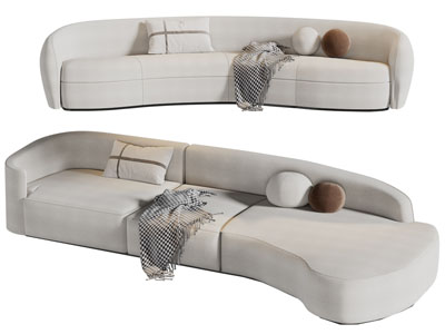 现代多人沙发3d模型 现代多人沙发