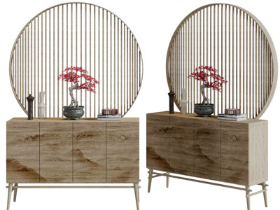 新中式玄关柜、边柜