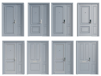 简欧入户字母平开门