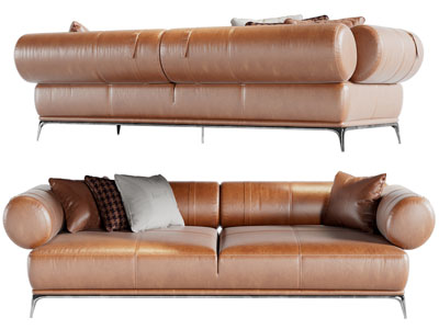 现代双人沙发3d模型 现代双人沙发